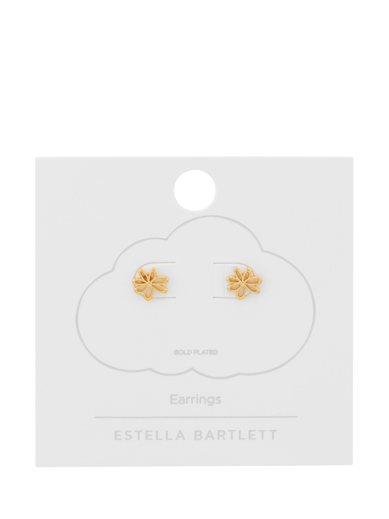 Product image 3 of 3, which shows Estella Bartlett Mini Doodle Flower Studs, Gold