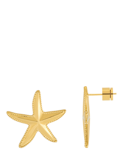 Estella Bartlett THE EDIT Waterproof Oversized Starfish Stud Earrings, Gold, Gold