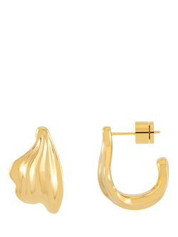 Estella Bartlett THE EDIT Waterproof Abstract Shell Stud Earrings, Gold, Gold