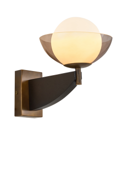 MADE Layla Glass Orb Wall Light, Black, Black