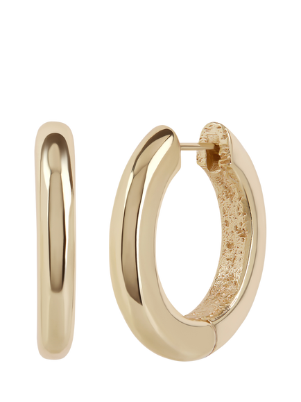 TUTTI Large Shade Hoop Earrings, Gold, Gold