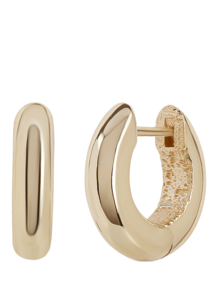TUTTI Small Shade Hoop Earrings, Gold, Gold