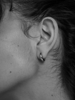 TUTTI Waved Hoop Earrings, Silver - view 2, Silver