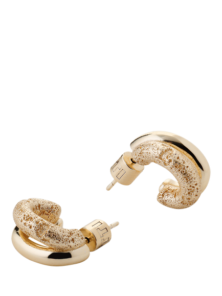 TUTTI Double Hoop Earrings, Gold - view 2, Gold
