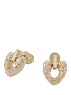 TUTTI Heart Drop Stud Earrings, Gold, Gold