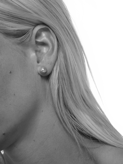 TUTTI Ball Stud Earrings, Silver - view 2, Silver