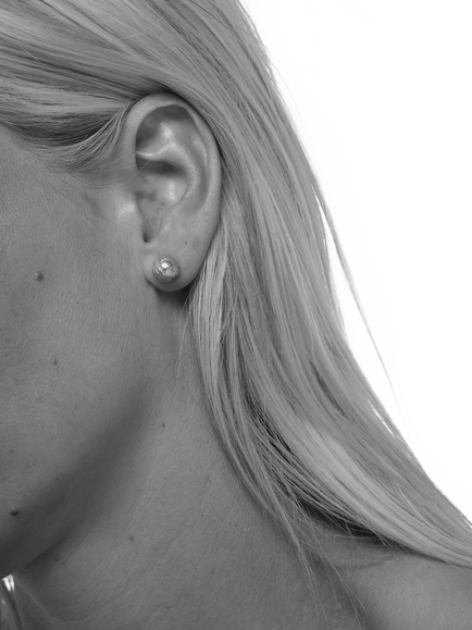TUTTI Ball Stud Earrings, Silver - view 2, Silver