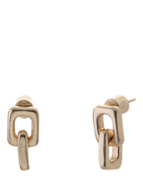 TUTTI Soft Square Double Drop Earrings, Gold