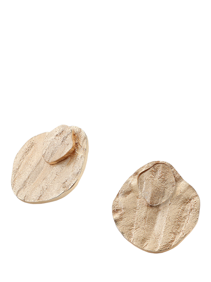 TUTTI Double Disc Jacket Earrings, Gold, Gold