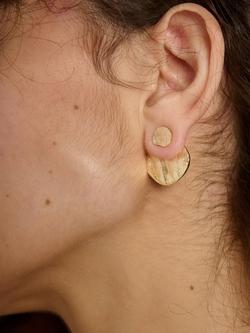 TUTTI Double Disc Jacket Earrings, Gold - view 2, Gold