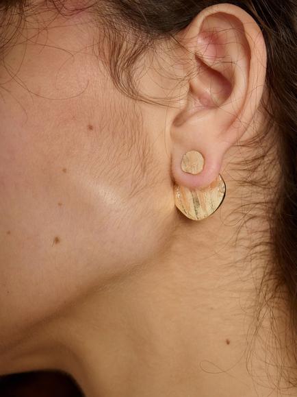 TUTTI Double Disc Jacket Earrings, Gold - view 2, Gold