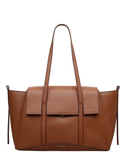 Radley The Chancery Leather Medium Shoulder Bag, Brown, Cognac