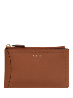 Radley The Chancery Leather Card & Coin Holder, Cognac