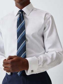 John Lewis Ribbed Dome Cufflinks, Silver - view 2, Silver