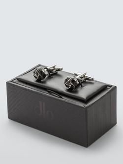John Lewis Swirl Knot Cufflinks, Silver - view 2, Black