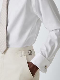 John Lewis Round Mother of Pearl Cufflinks, White - view 2, White