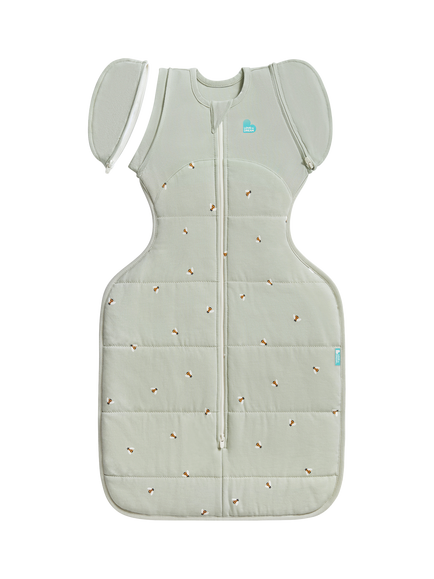 Love to Dream Swaddle Up™ Bees 2-in-1 Transition Baby Sleeping Bag, 2.5 Tog, Olive, Large, Multi