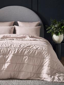 Bedfolk Cotton Quilted Bedspread, Rose