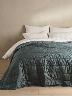 Bedfolk Cotton Quilted Bedspread, Ink