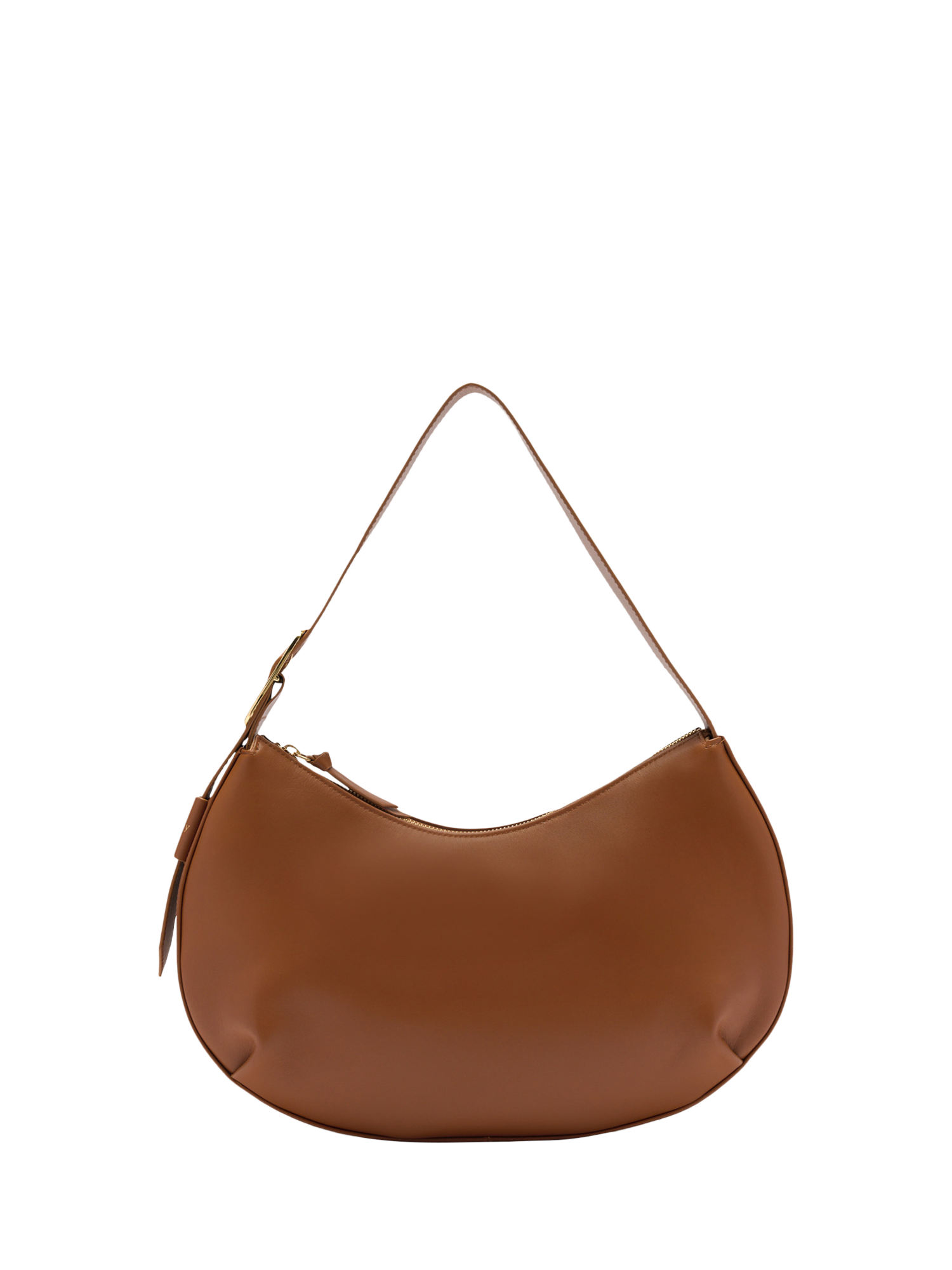 Product image 1 of 4, which shows Russell & Bromley Sutton Leather Medium Oval Shoulder Bag, Brown
