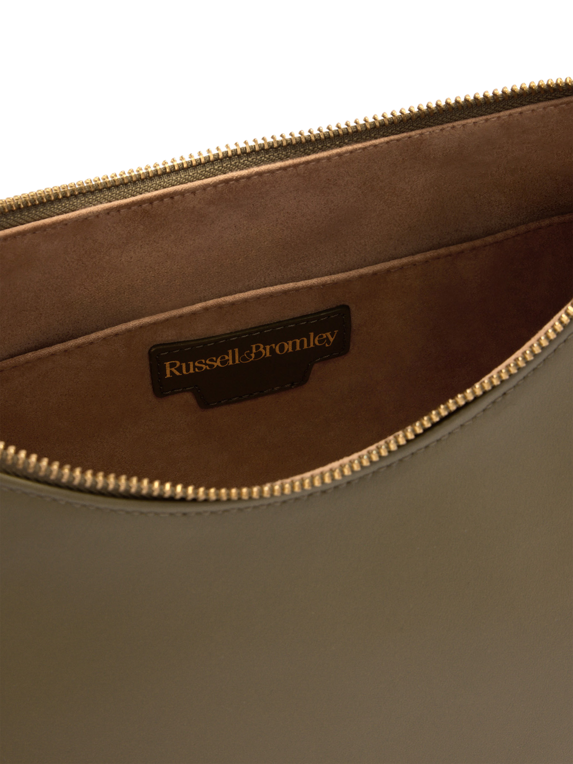 Product image 4 of 4, which shows Russell & Bromley Sutton Leather Medium Oval Shoulder Bag, Green