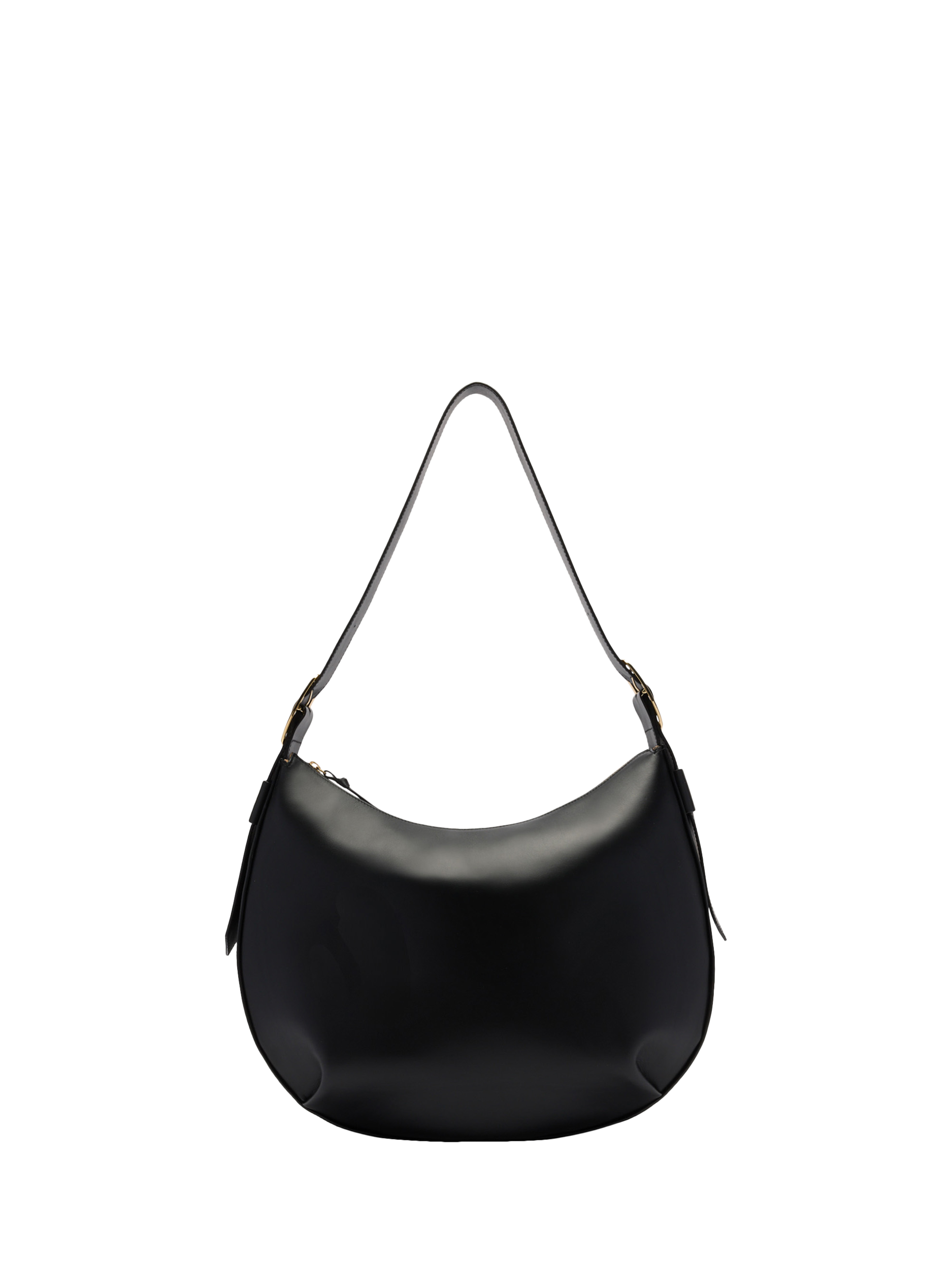 Product image 1 of 4, which shows Russell & Bromley Sutton Leather Large Oval Shoulder Bag, Black