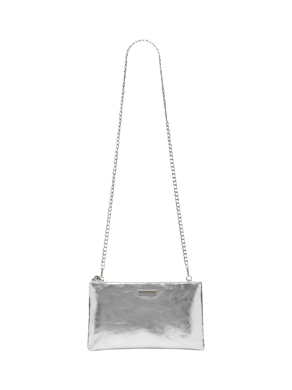 Product image 5 of 5, which shows Russell & Bromley Hold Me Leather Zip Clutch Bag, Silver
