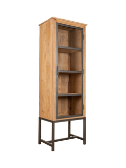 nkuku Nirvi Mango Wood Tall Shelf Unit, Natural, Natural Wood