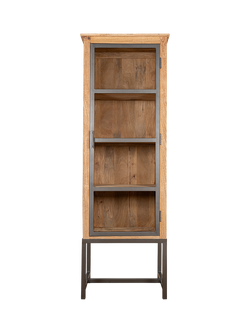 nkuku Nirvi Mango Wood Tall Shelf Unit, Natural - view 2, Natural Wood