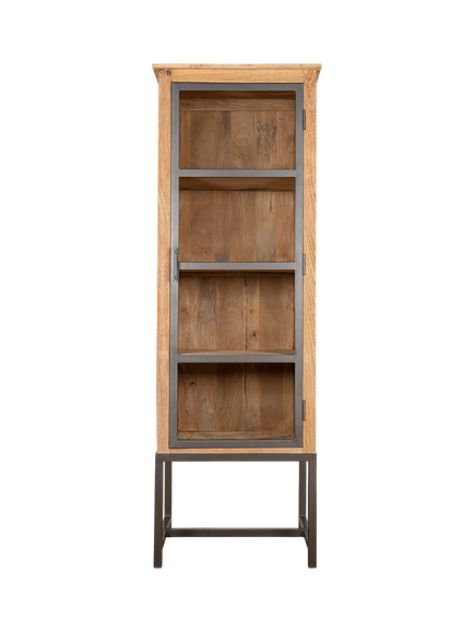 nkuku Nirvi Mango Wood Tall Shelf Unit, Natural - view 2, Natural Wood