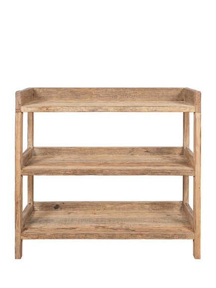 nkuku Ibo Reclaimed Wood Kitchen Shelf Unit, Natural - view 2, Natural