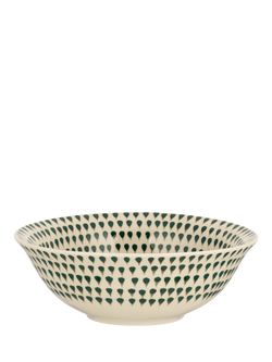 nkuku Juniper Drop Ceramic Dinnerware Set, 12 Piece, Cream/Green - view 2, Cream & Green