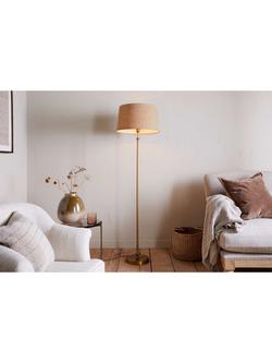 nkuku Ehadi Floor Lamp Base, Antique Brass - view 2, Antique Brass