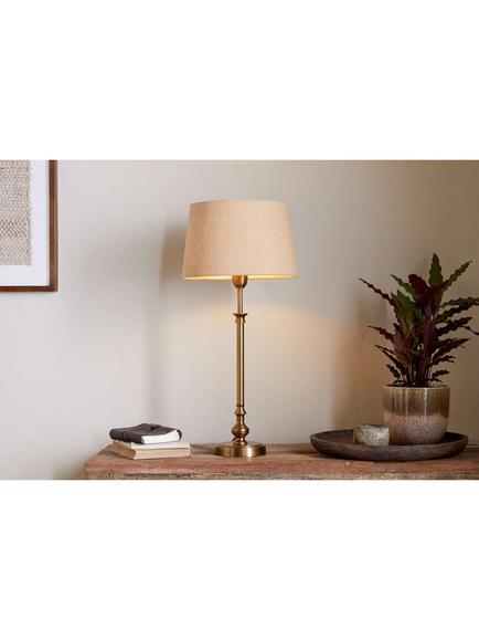 nkuku Ehadi Table Lamp Base, Antique Brass - view 2, Antique Brass
