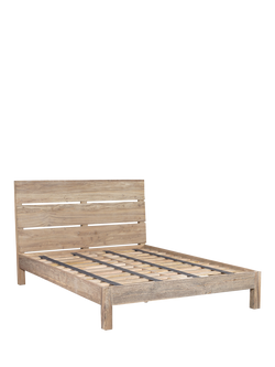 nkuku Iya Wooden Bed Frame, King Size, Natural Wood, Natural Wood