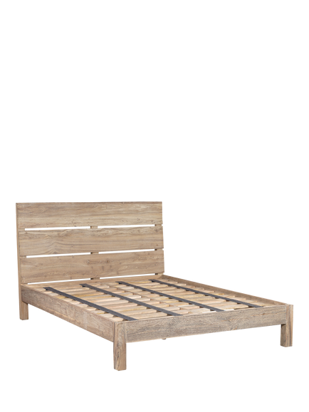 nkuku Iya Wooden Bed Frame, King Size, Natural Wood, Natural Wood
