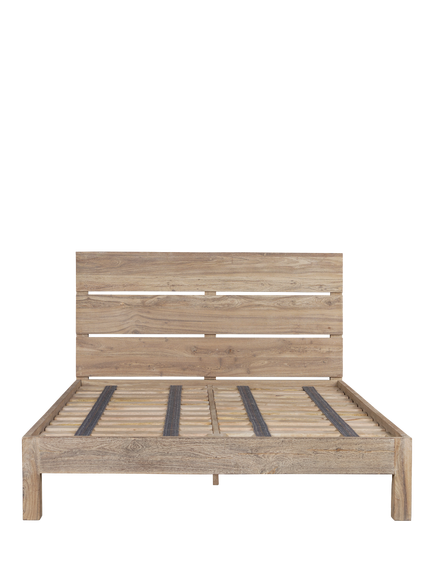 nkuku Iya Wooden Bed Frame, King Size, Natural Wood - view 2, Natural Wood