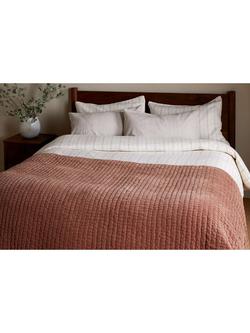 nkuku Nidra Quilted Bedspread, Rust - view 2, Rust