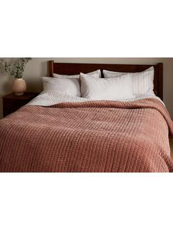 nkuku Nidra Quilted Bedspread, Rust - view 2, Rust