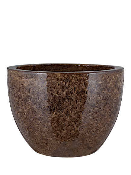nkuku Dunai Large Terracotta Indoor/Outdoor Planter, 44cm, Dark Brown, Dark Brown