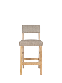 nkuku Nadeeka Mango Wood Counter Chair, Natural, Grey