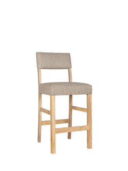 nkuku Nadeeka Mango Wood Counter Chair, Natural - view 2, Grey