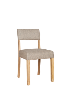 nkuku Nadeeka Mango Wood Dining Chair, Natural, Grey