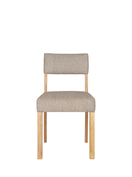 nkuku Nadeeka Mango Wood Dining Chair, Natural - view 2, Grey