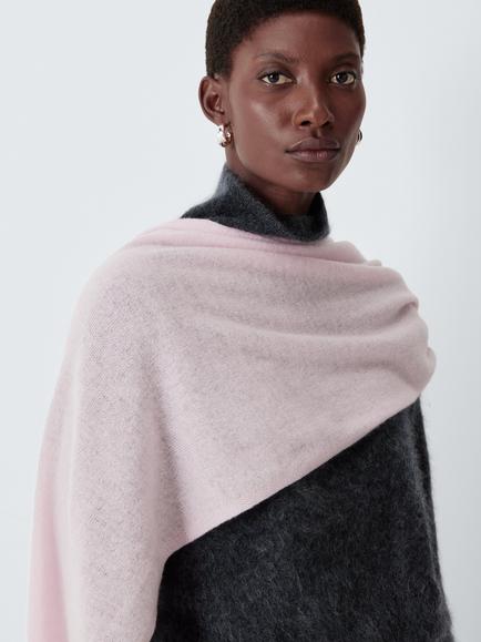 John Lewis Cashmere Scarf, Light Pink
