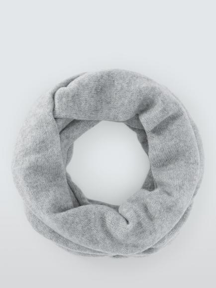 John Lewis Cashmere Snood - view 2, Light Grey