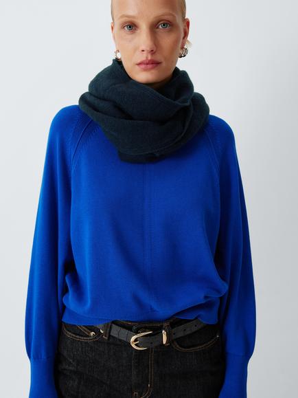 John Lewis Plain Cashmere Snood, Navy