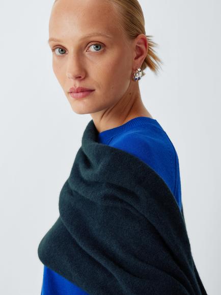 John Lewis Plain Cashmere Snood, Navy