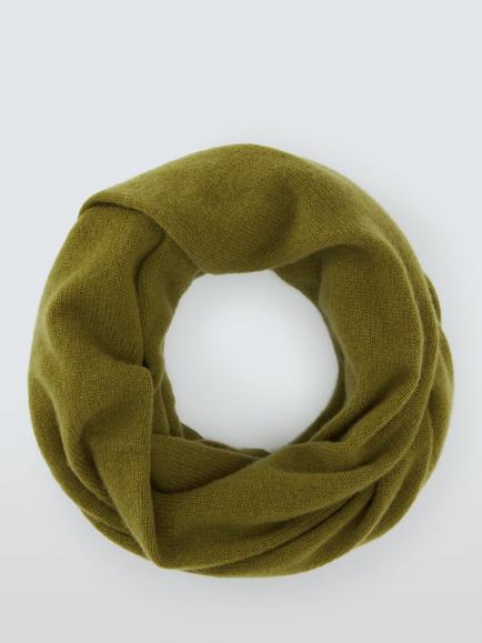 John Lewis Plain Cashmere Snood - view 2, Olive