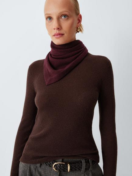 John Lewis Cashmere Triangle Scarf, Berry